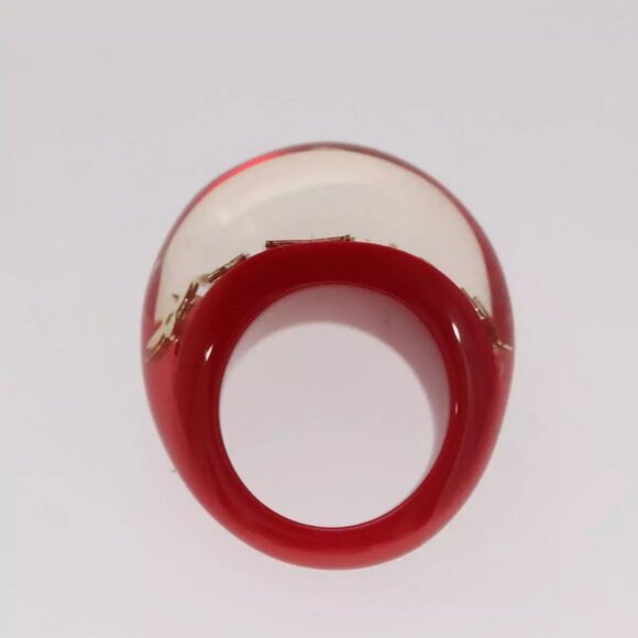 LOUIS VUITTON Uncle John Burgh Ring plastic Red - Picture 13 of 13